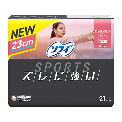 ソフィSPORTS 特に多い昼用 羽つき23cm